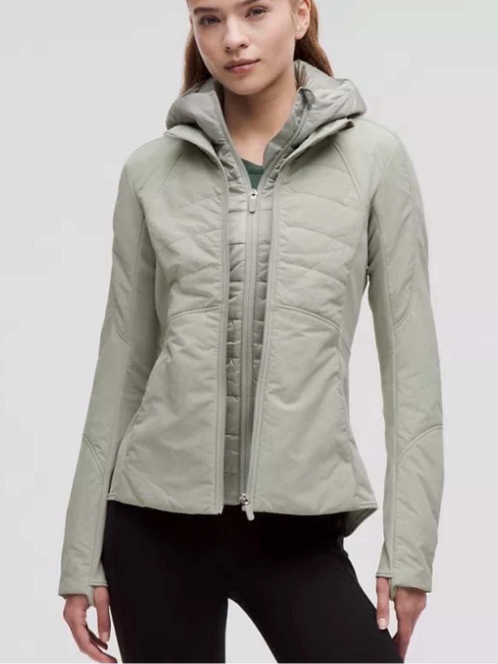 NWT Lululemon Another Mile Jacket Size 6 in Fog Green